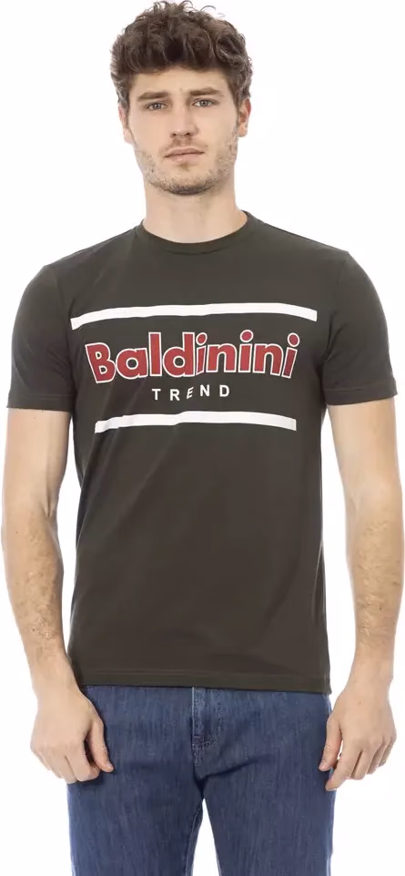 Baldinini Trend Green Cotton Men T-Shirt