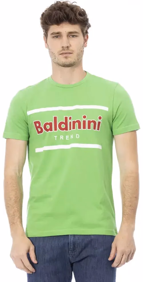 Baldinini Trend Green Cotton Men T-Shirt