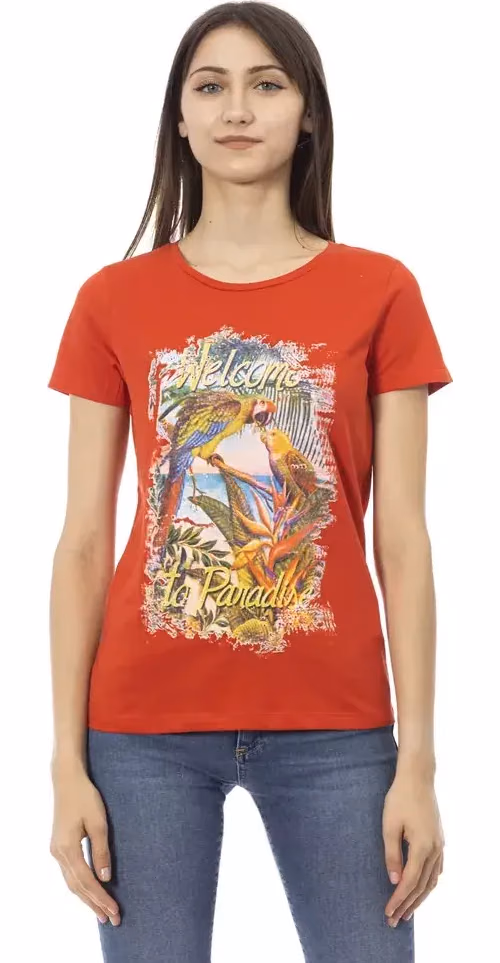 Trussardi Action Red Cotton Women T-Shirt