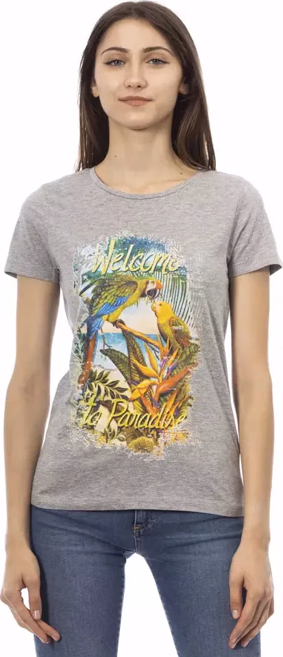 Trussardi Action Gray Cotton Women T-Shirt