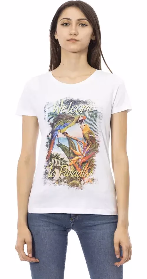 Trussardi Action White Cotton Women T-Shirt