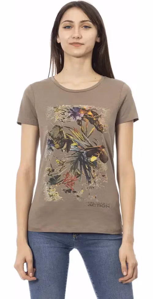 Trussardi Action Brown Cotton Women T-Shirt