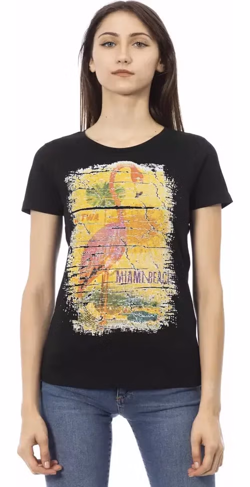 Trussardi Action Black Cotton Women T-Shirt