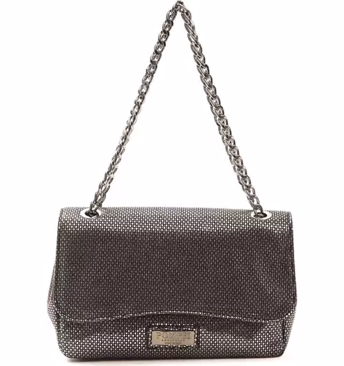 Pompei Donatella Gray Leather Women Crossbody Bag