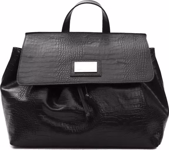 Pompei Donatella Black Leather Women Shoulder Bag