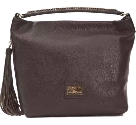 Pompei Donatella Brown Leather Women Shoulder Bag