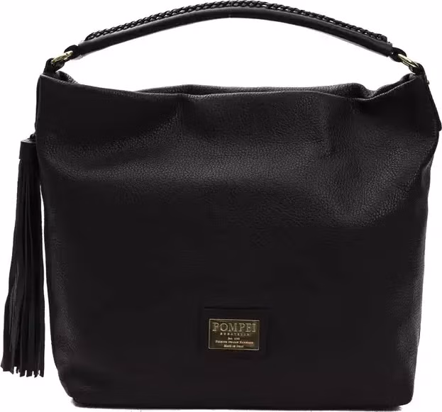 Pompei Donatella Black Leather Women Shoulder Bag