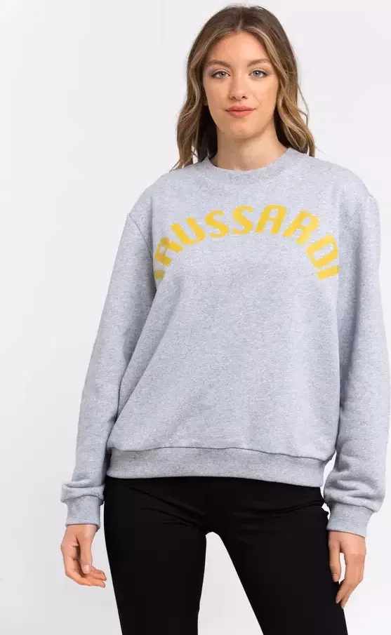 Trussardi Gray Cotton Women Sweatshirt
