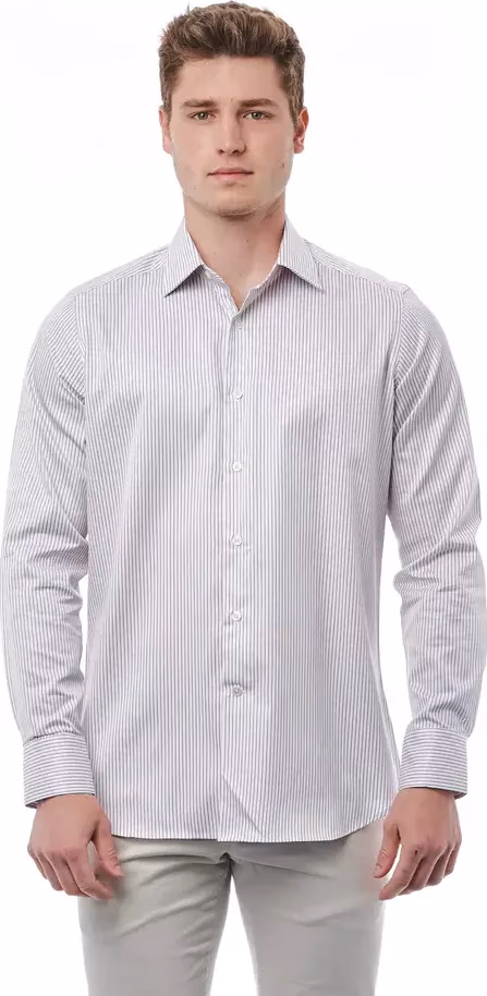 Bagutta White Cotton Men Shirt