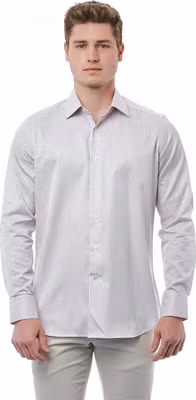 White Cotton Men Shirt