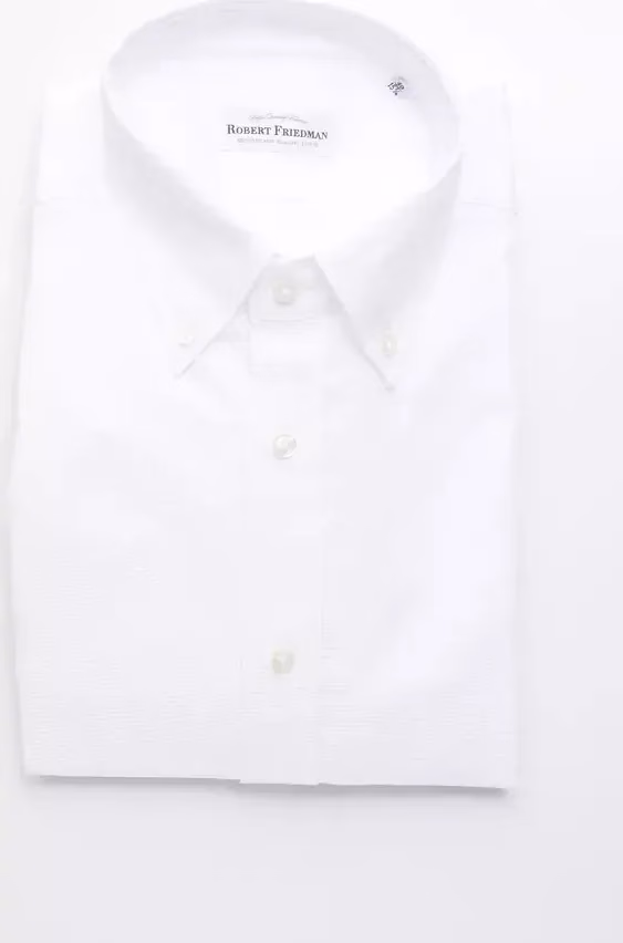 Robert Friedman White Cotton Men's Shirt