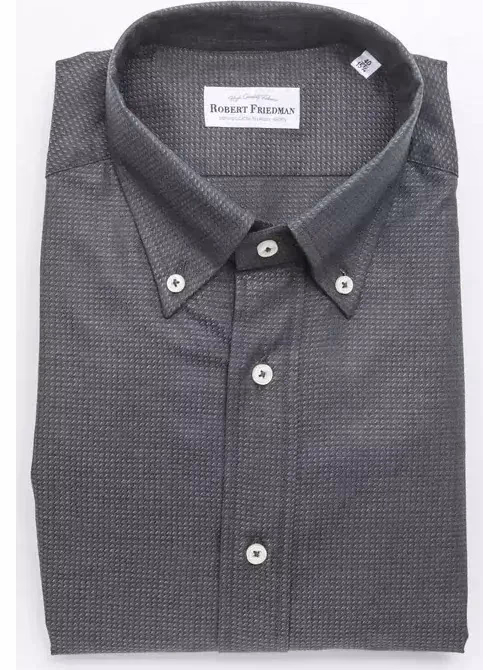 Robert Friedman Green Cotton Men Shirt