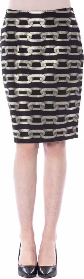 BYBLOS Black Viscose Women Skirt