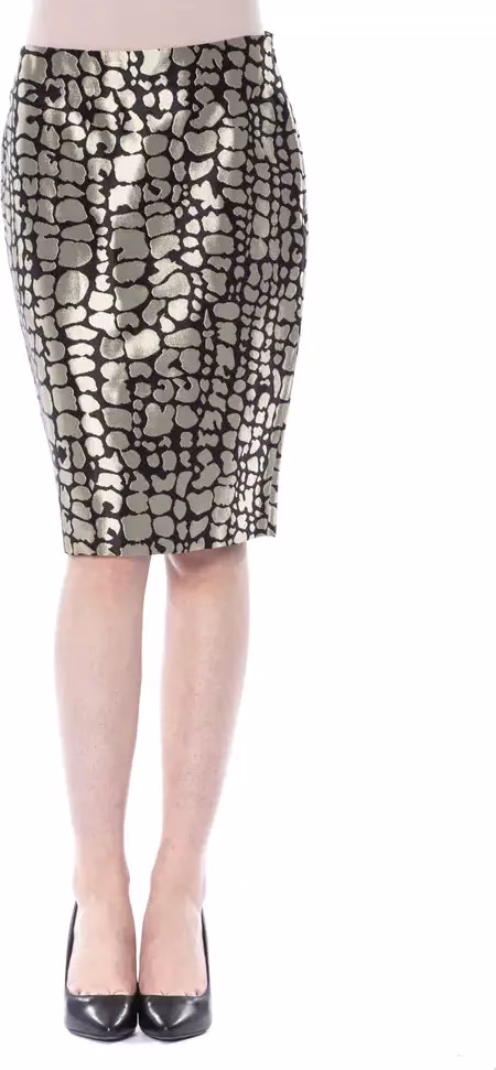BYBLOS Gold Viscose Women Skirt