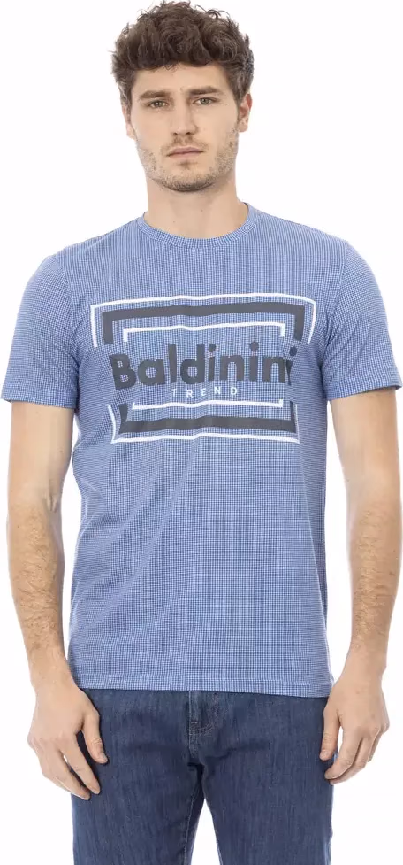 Baldinini Trend Light Blue Cotton Men T-Shirt