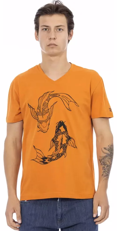 Trussardi Action Orange Cotton Men's T-Shirt