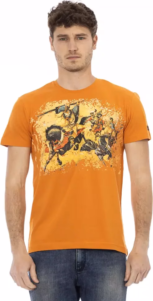 Trussardi Action "Orange Cotton Men T-Shirt"