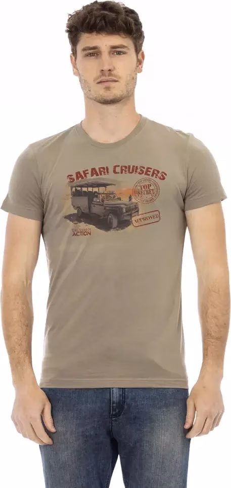 Trussardi Action Green Cotton Men T-Shirt