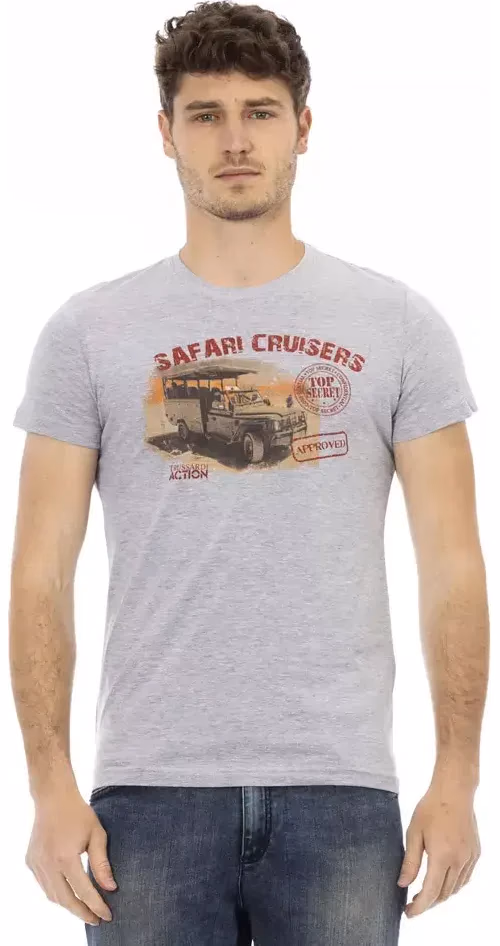 Trussardi Action Gray Cotton Men's T-Shirt