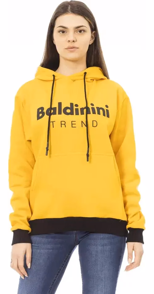 Baldinini Trend Yellow Cotton Women Hoodie