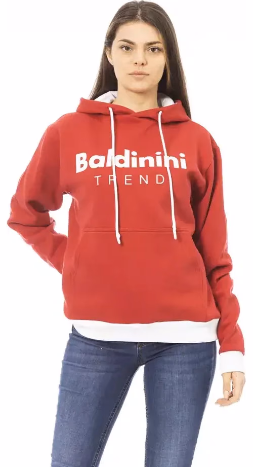 Baldinini Trend Red Cotton Women's Hoodie