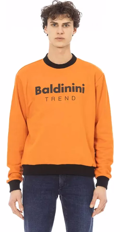 Baldinini Trend Orange Cotton Men Sweater