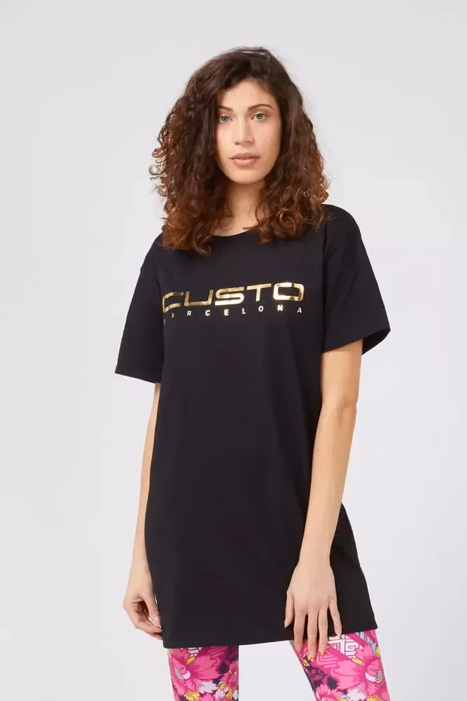 Custo Barcelona Black Cotton Women T-Shirt