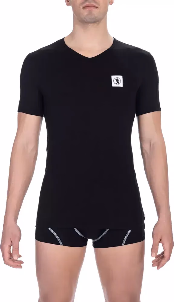 Bikkembergs Black Cotton Men T-Shirt
