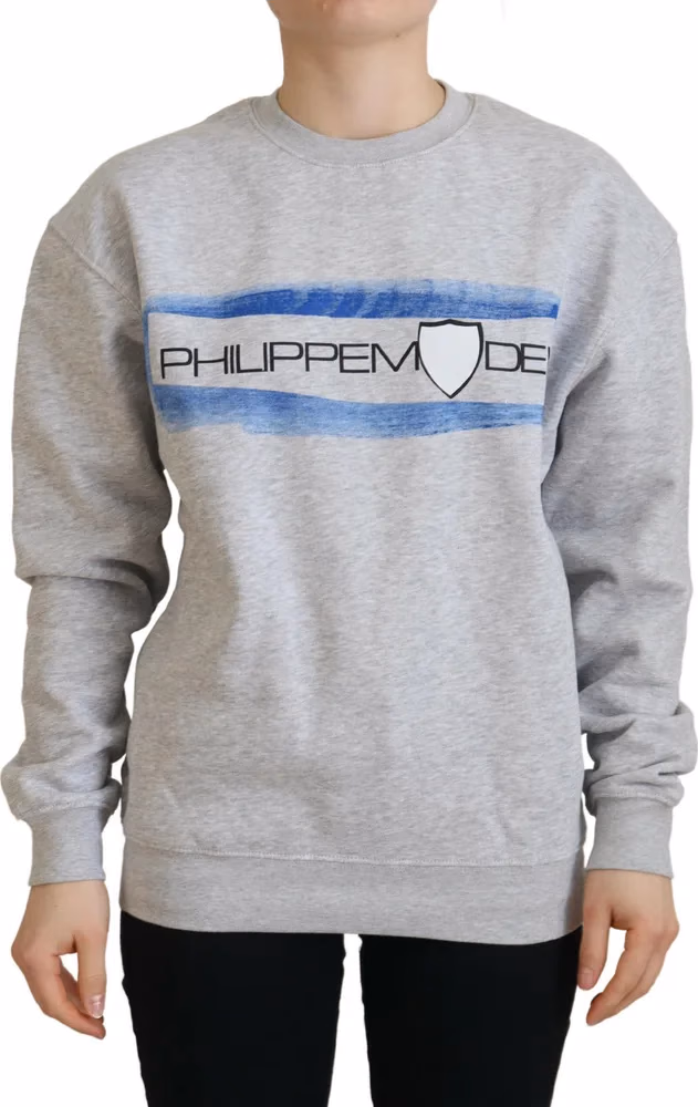 Philippe Model Gray Printed Long Sleeves Pullover Sweater