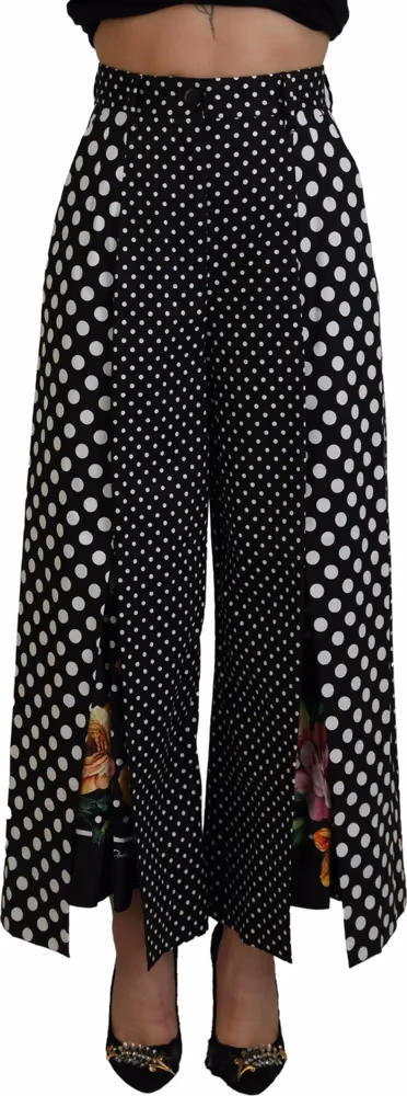 Dolce & Gabbana Multicolor Polka Dots High Waist  Pants
