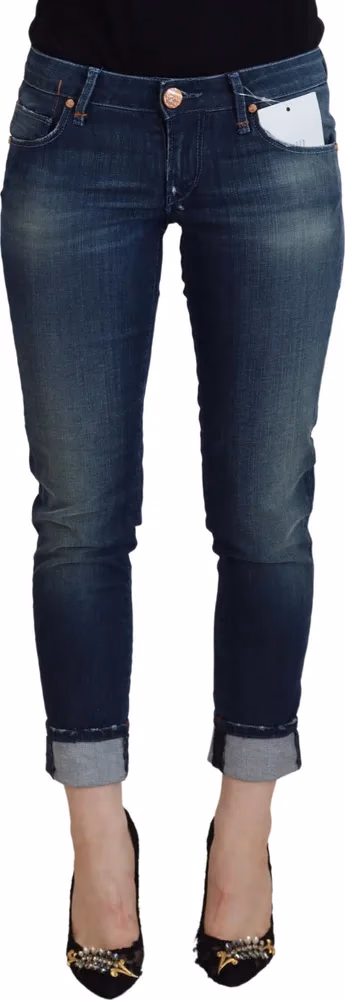 Acht Blue Cotton Slim Fit Women Casual Denim Jeans