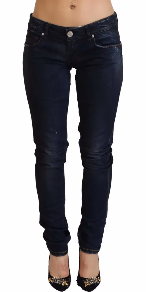 Acht Blue Low Waist Slim Fit Women Denim Jeans