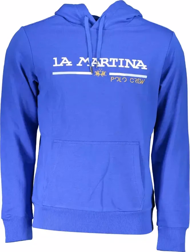 La Martina Blue Cotton Sweater