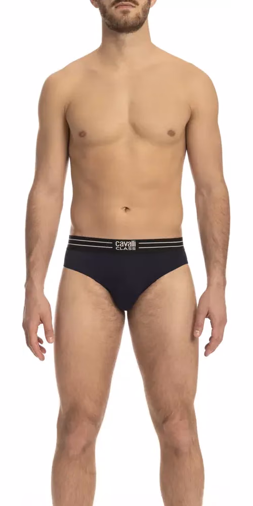 Cavalli Class Blue Cotton Men Underwear Pack