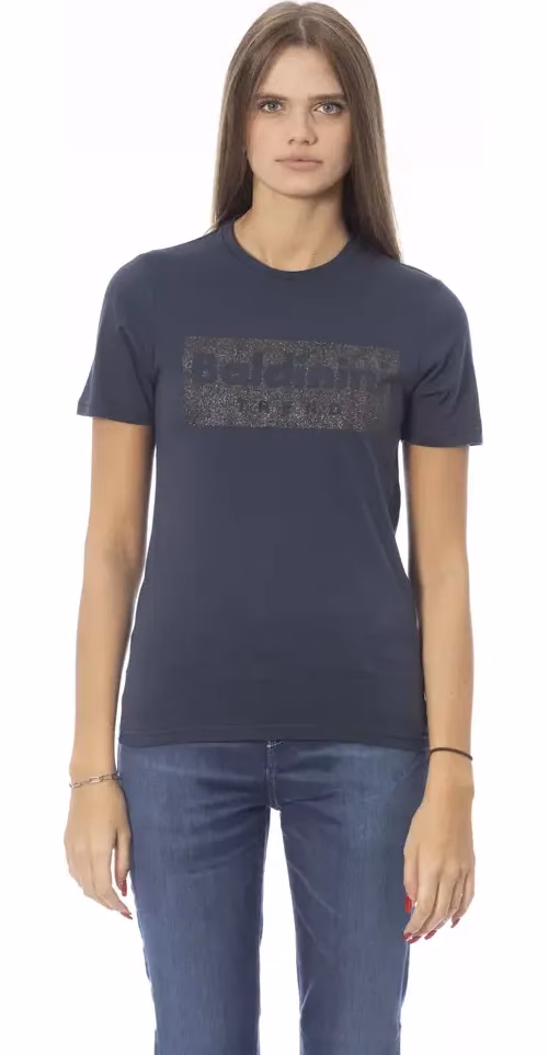 Baldinini Trend Blue Cotton Women T-Shirt