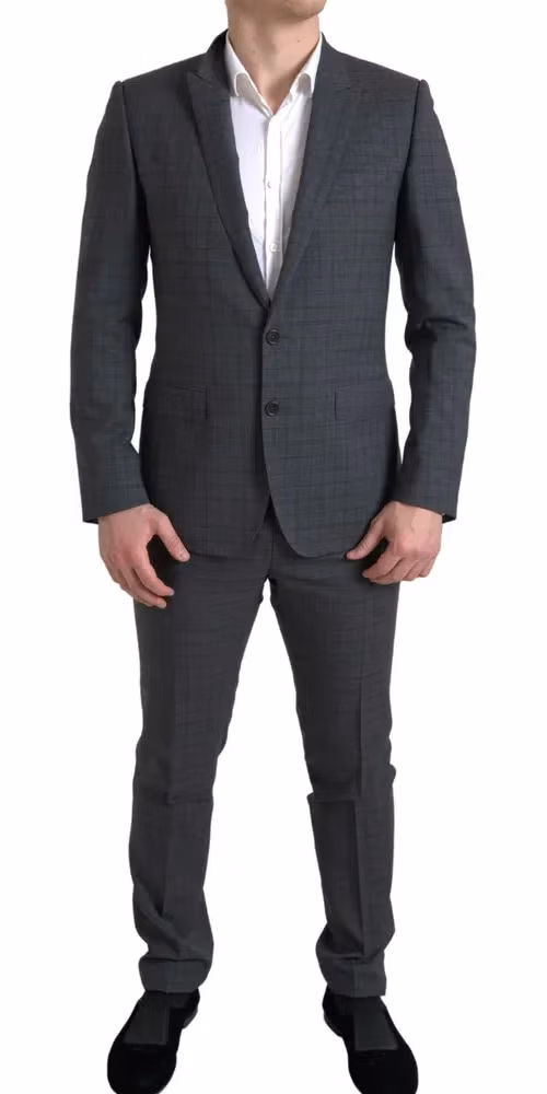 Dolce & Gabbana Gray 2 Piece Single Breasted MARTINI Suit