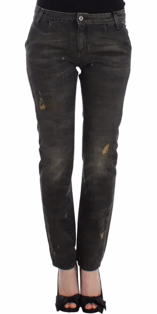 Costume National Gray distressed jeans