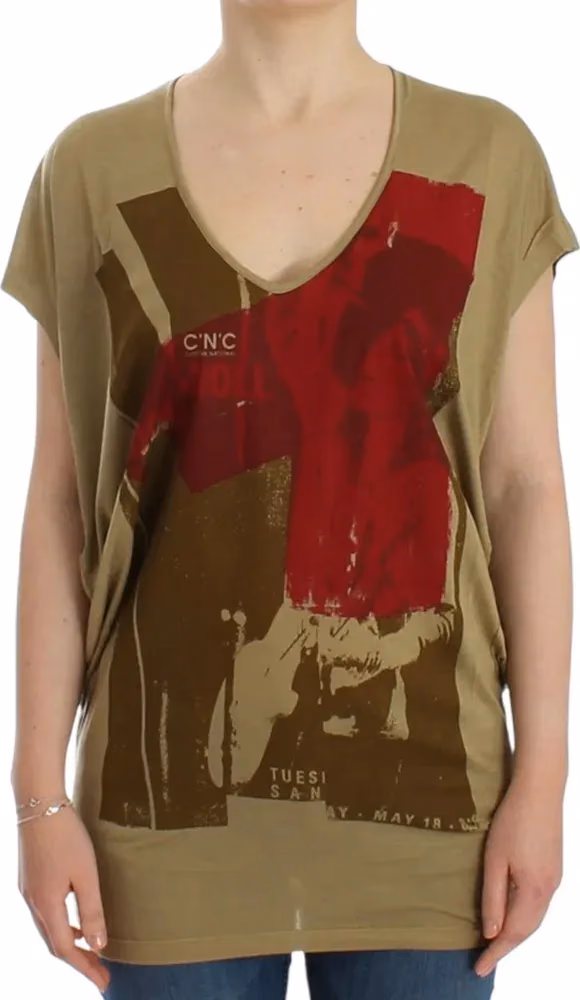 Costume National Green print shortsleeve t-shirt