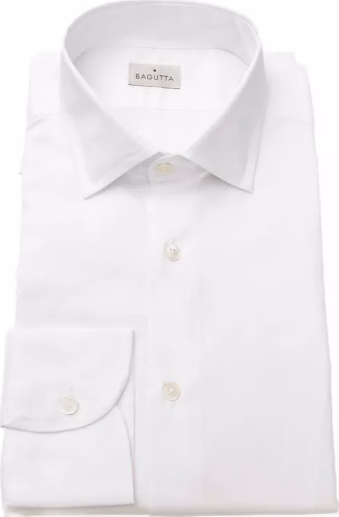 Bagutta White Cotton Men's Shirt