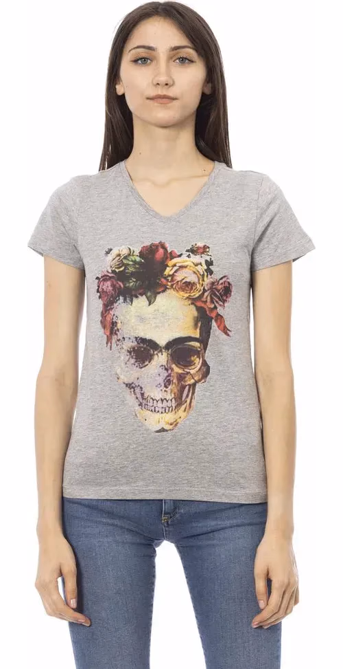 Trussardi Action Gray Cotton Women Top