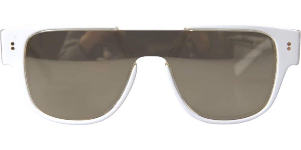 Dolce & Gabbana White Acetate Mirror Lenses DG4356 Sunglasses