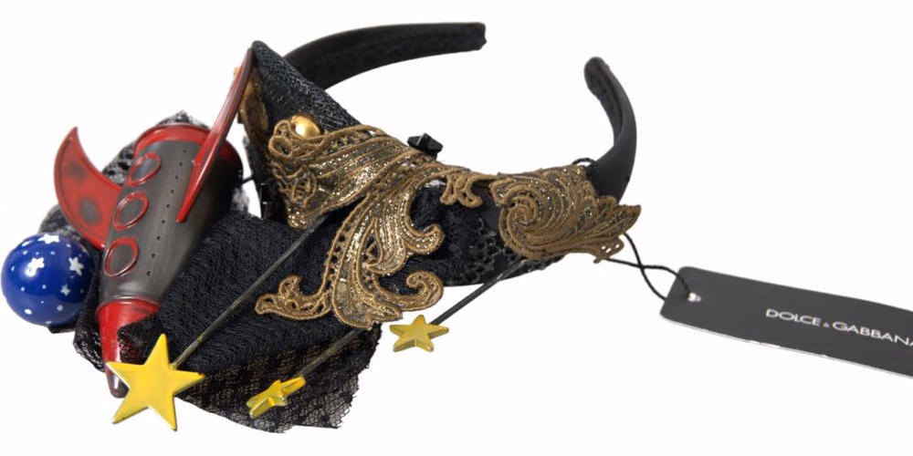 Dolce & Gabbana Multicolor Missile Rocket Crystal Stars Headband Diadem