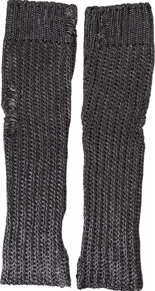 Dolce & Gabbana Gray Viscose Knitted Finger Less Gloves
