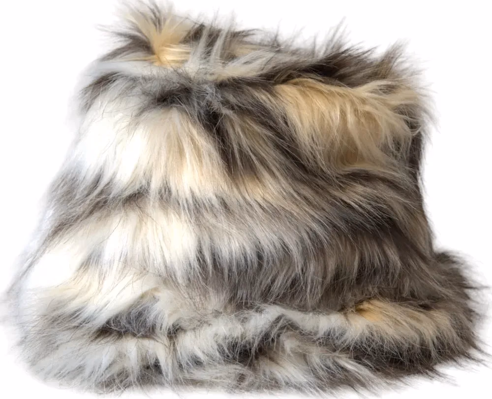 Dolce & Gabbana Multicolor Acrylic Fur Women Bucket Hat