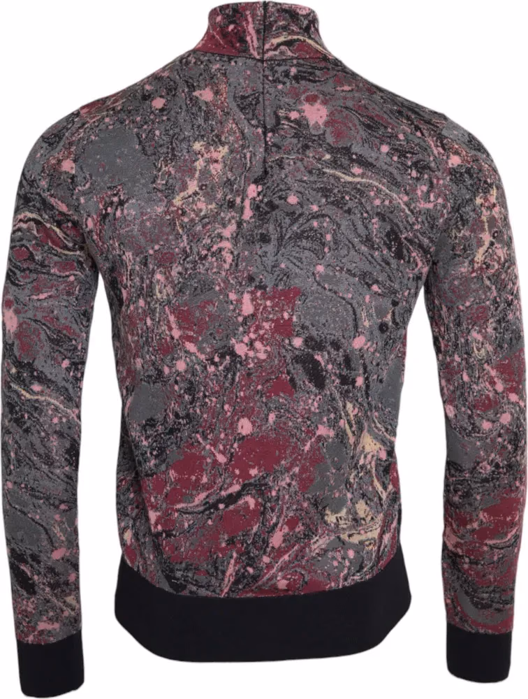 Dolce & Gabbana Multicolor Graphic Turtle Neck Men Sweater