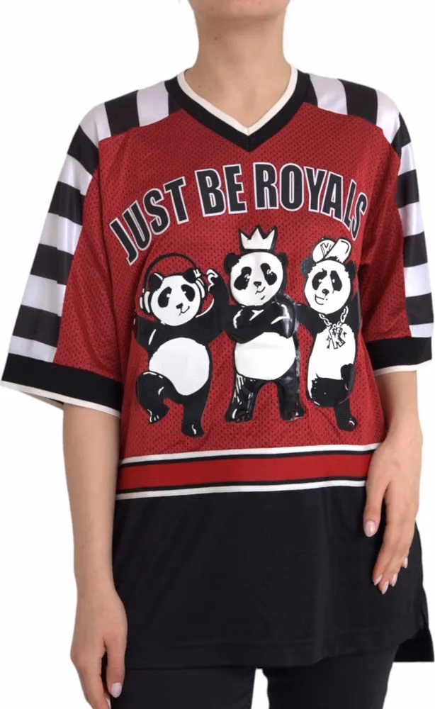 Dolce & Gabbana Multicolor Royals Panda Oversized T-shirt