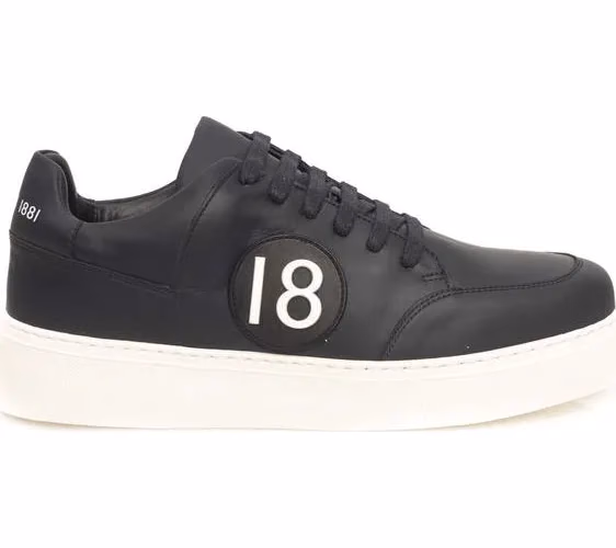 Cerruti 1881 Blue Cowhide Men Sneaker