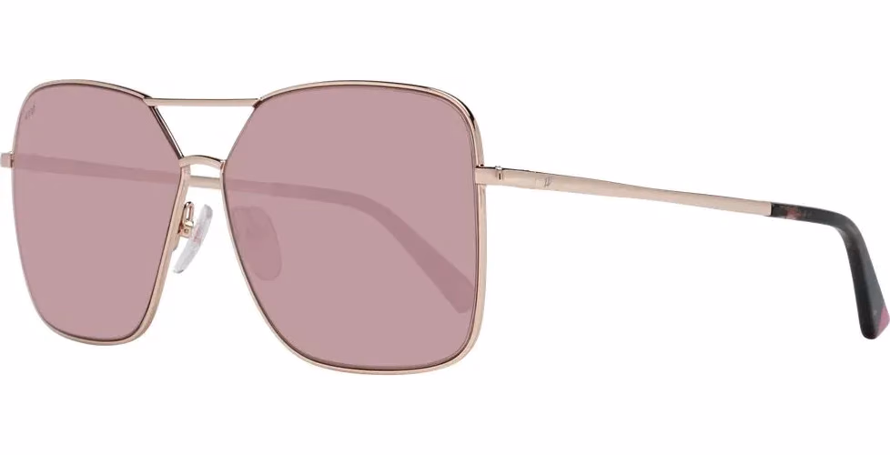 Web Rose Gold Metal Sunglasses