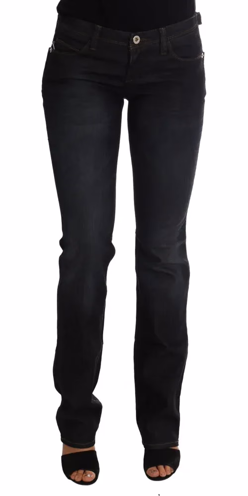 Costume National Dark Blue Cotton Slim Fit Jeans