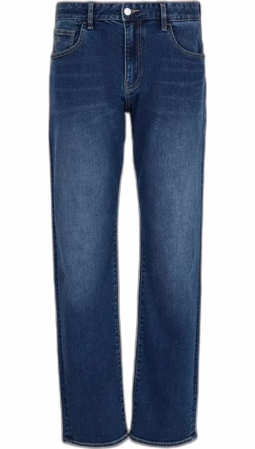 Armani Exchange Blue Cotton Skinny Jeans